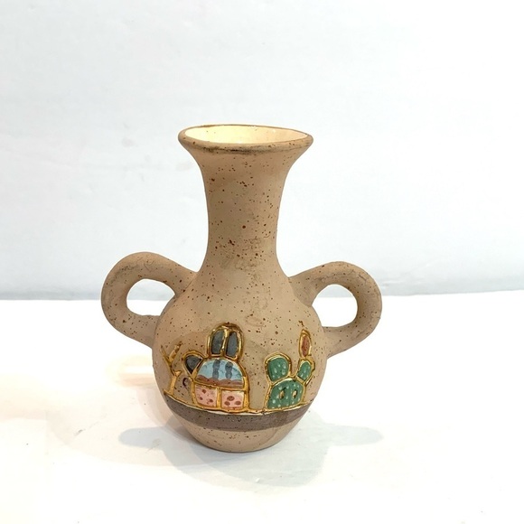 Ceramica Gardiel  Linea Gold 24K Mexico Vase Jug 4.5” - Picture 1 of 7